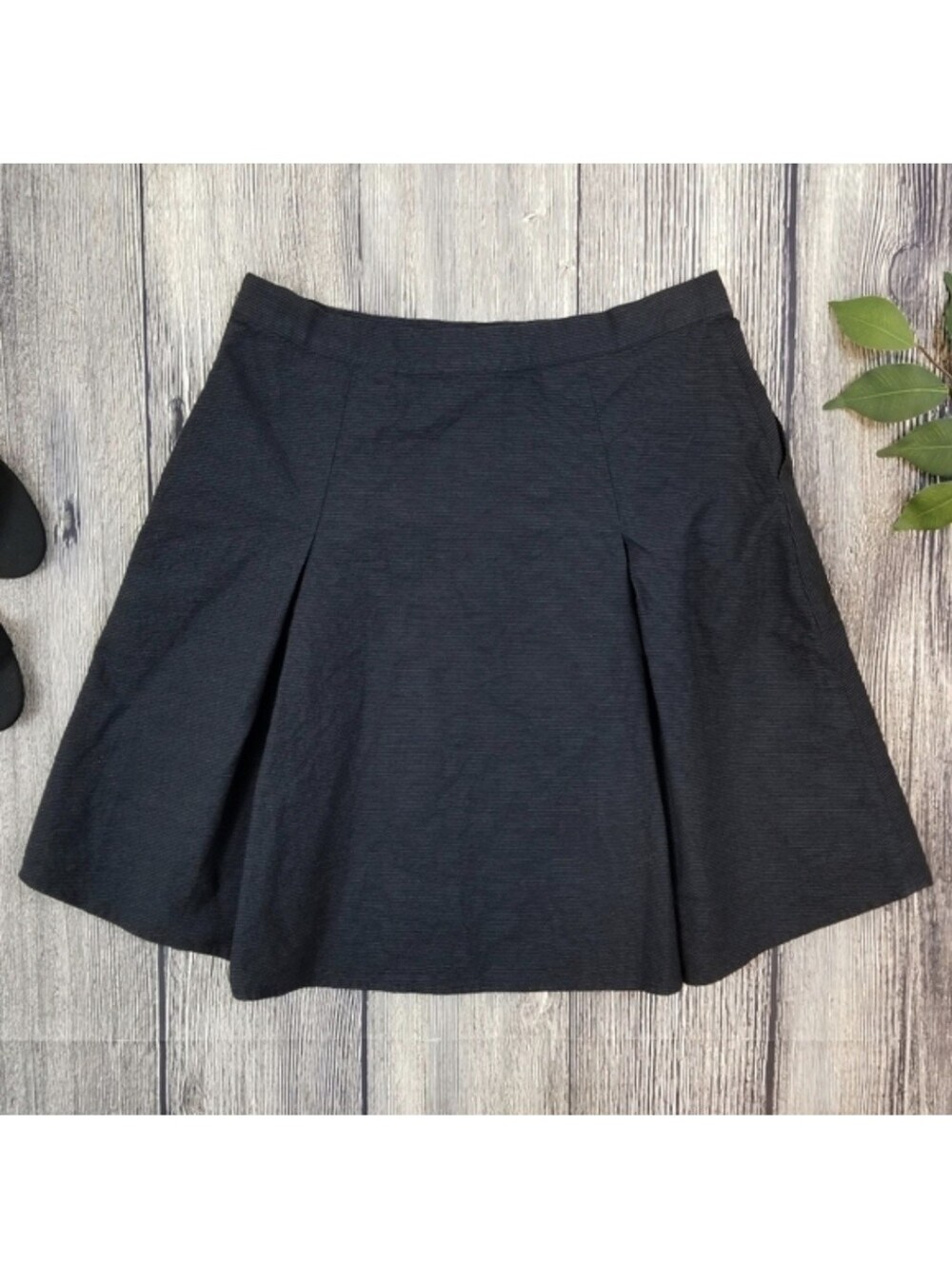 Band of Outsiders Striped Pleated Mini Skirt